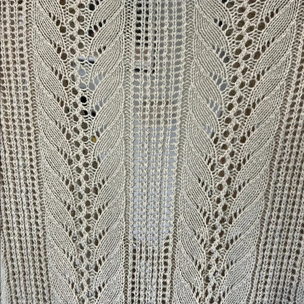 Women's Tie 3/4 Sleeve Knit Cardigan with Collar - Picture 7 of 8